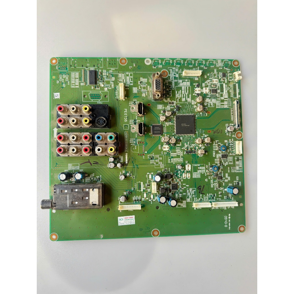 Bo main boar mạch linh kiện tivi tv Toshiba- 32AV70P nguồn, xử lý chung chính chủ khiển tcon phím bấ