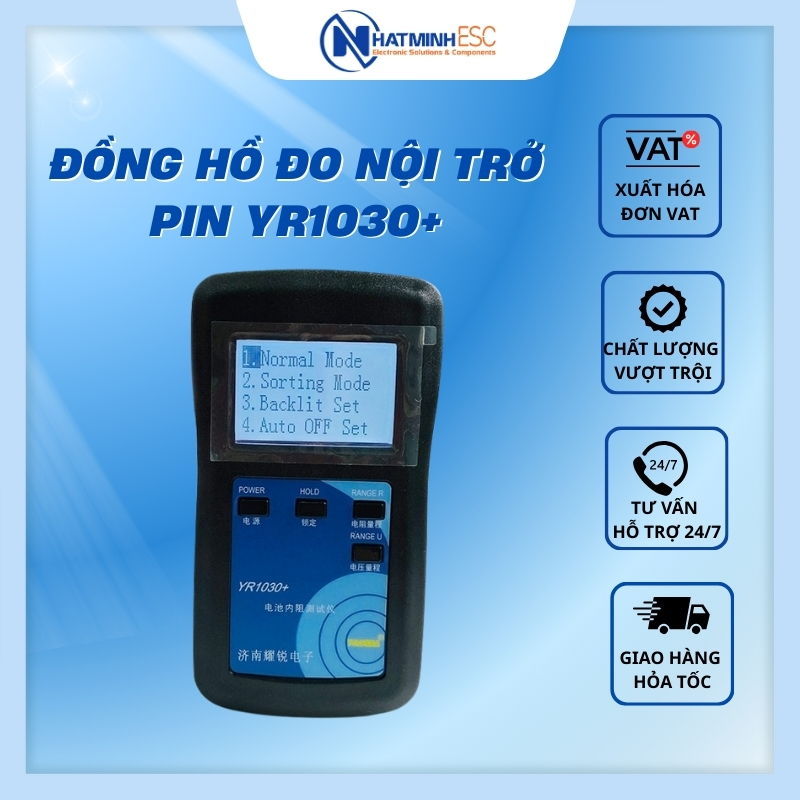 Đồng hồ đo nội trở PIN YR1030+ dải đo 44V/200R chính hãng YAOREA