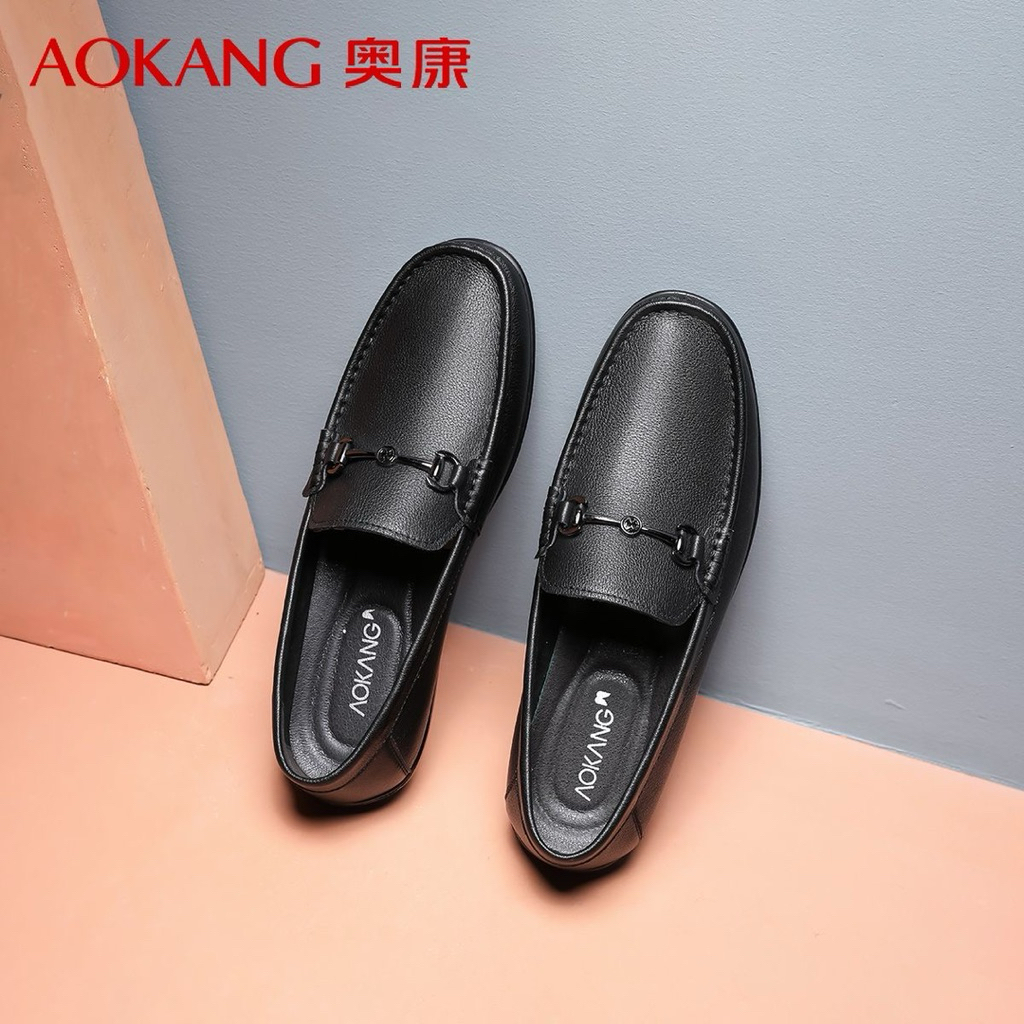 [Đặt trước] Giày nam loafer Aokang chính hãng da bò phong cách Anh Quốc
