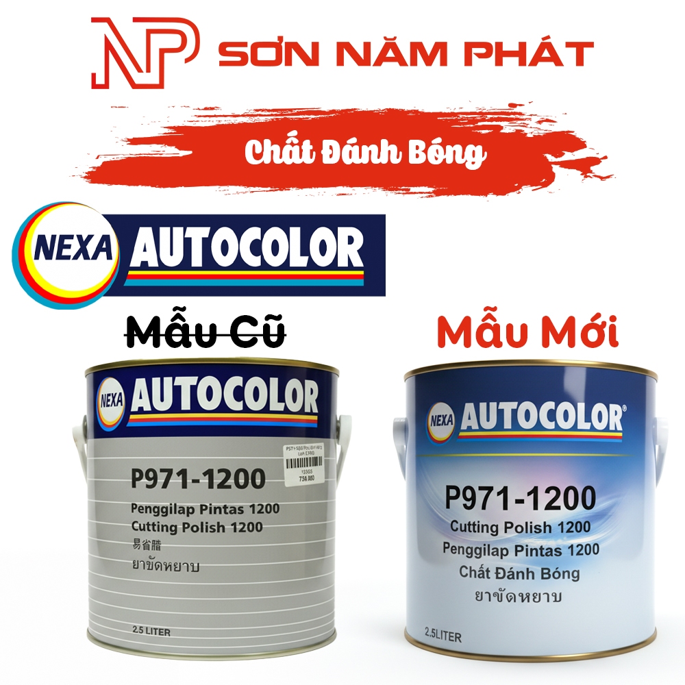 Dung Dịch Đánh Bóng Gốc Nước Nexa AutoColor P971 – 1200 Thể Tích 2,5 Lít (Lon 2,5 Lít)