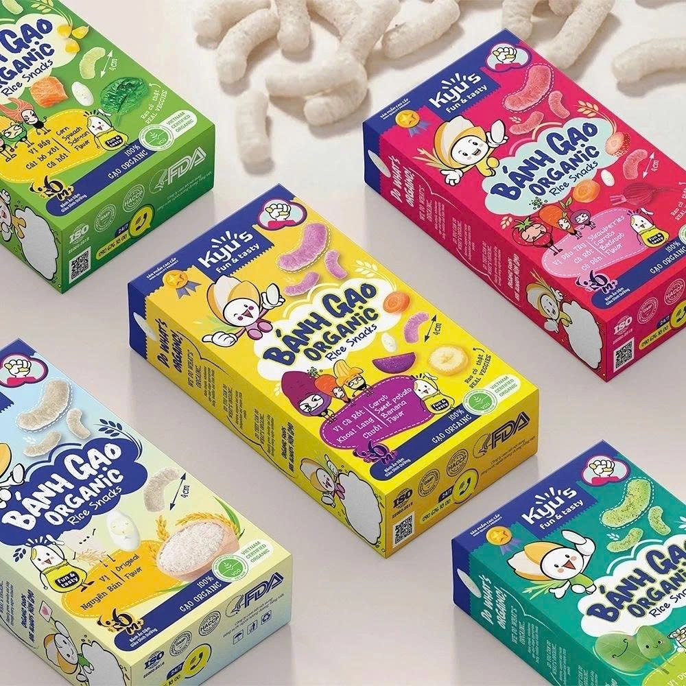 Bánh Gạo Organic nhiều vị cho bé từ 6th+ loại 10g