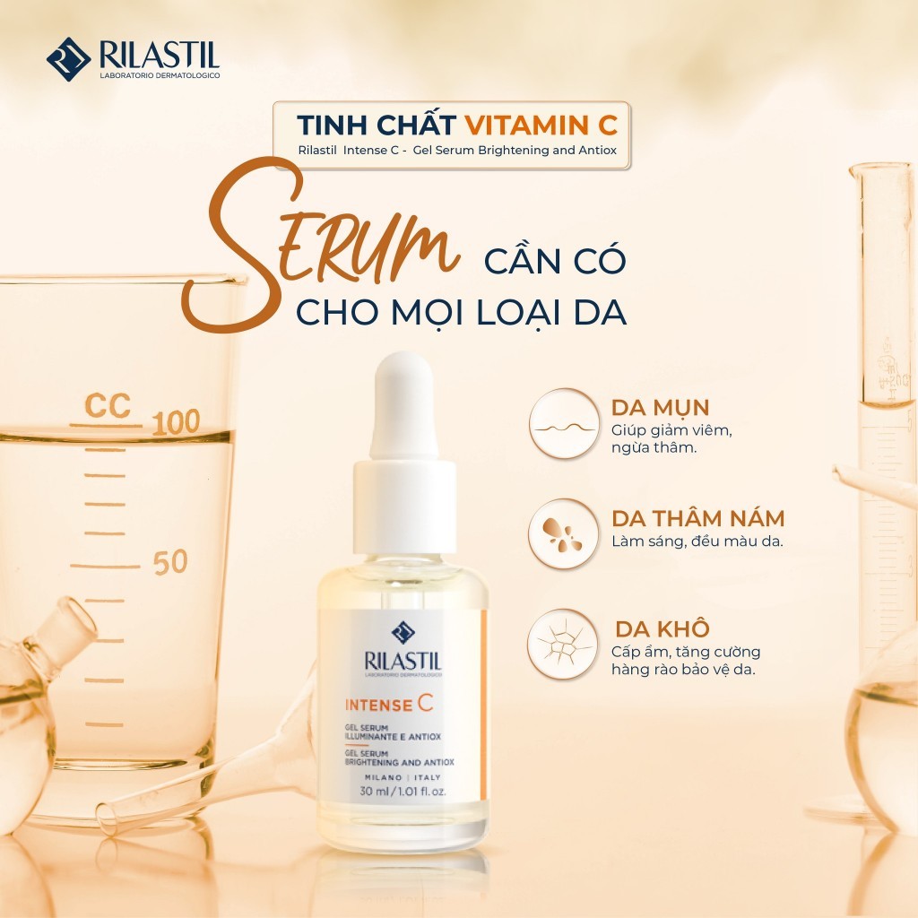 TINH CHẤT VITAMIN C - RILASTIL INTENSE C GEL SERUM BRIGHTENING AND ANTIOX