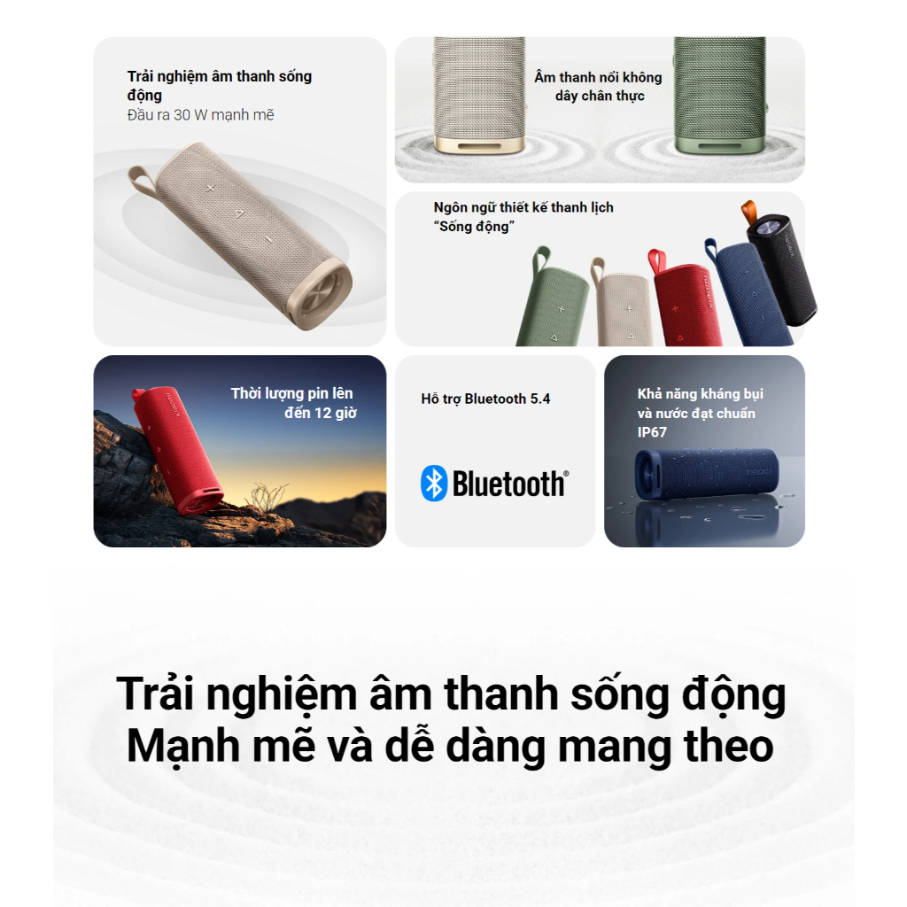 Loa Bluetooth Xiaomi Sound Outdoor Chống nước IP67 Pin 2600mAh - Chính hãng