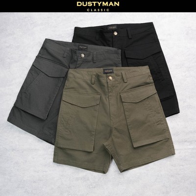 Quần Short Kaki Nam Base Dustyman, Chất Kaki Cao Cấp, Cổ Điển,Nam Tính