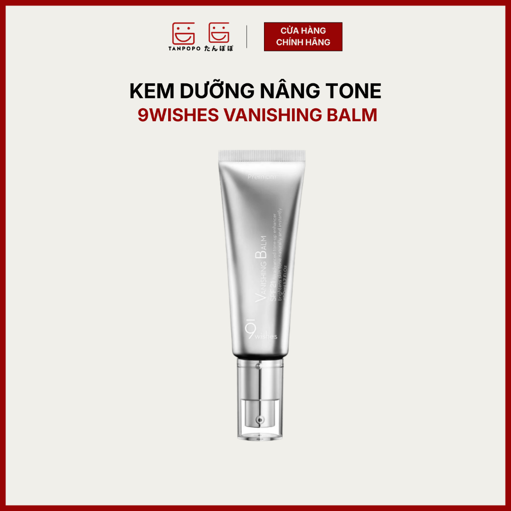 Kem Dưỡng 9Wishes Nâng Tone Vanishing Balm Premium SPF21 50ml