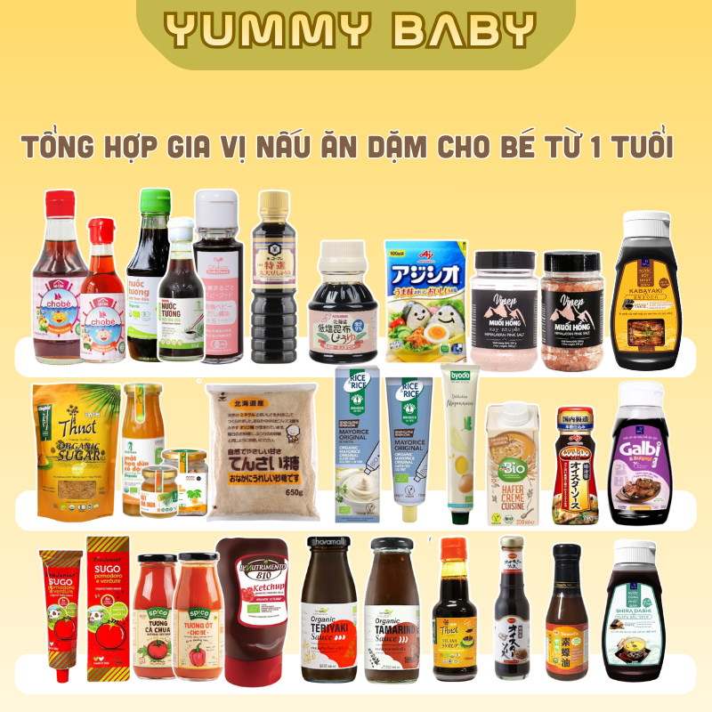 Tổng Hợp Các Gia Vị  Chiên Xào Nấu Nướng Ăn Dặm Cho Bé, Teriyaki, Kabayaki, Sốt Me, Dầu Hào, Nước Mắ