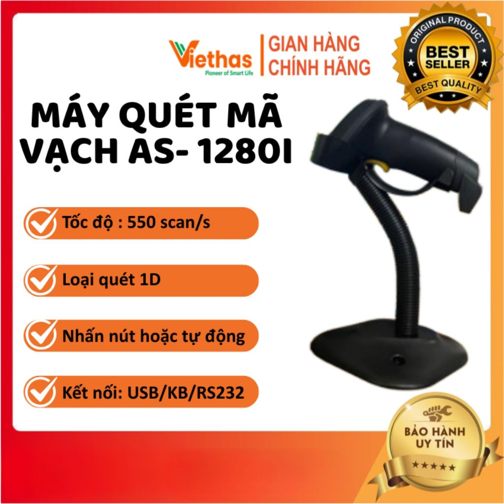 Máy Quét Mã Vạch 1D Antech AS 1280i