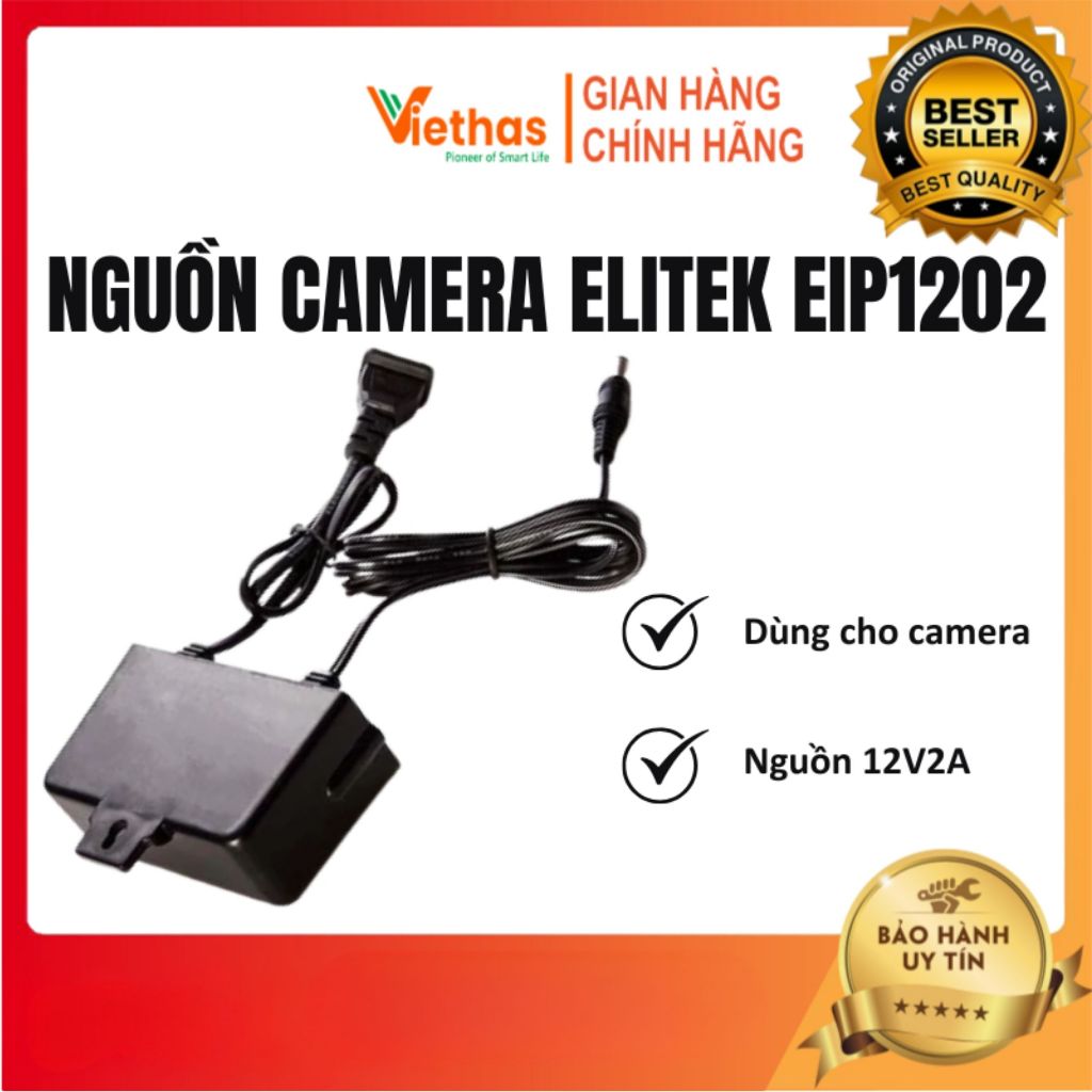Nguồn 12V-2A cho camera quan sát Elitek EIP-1202