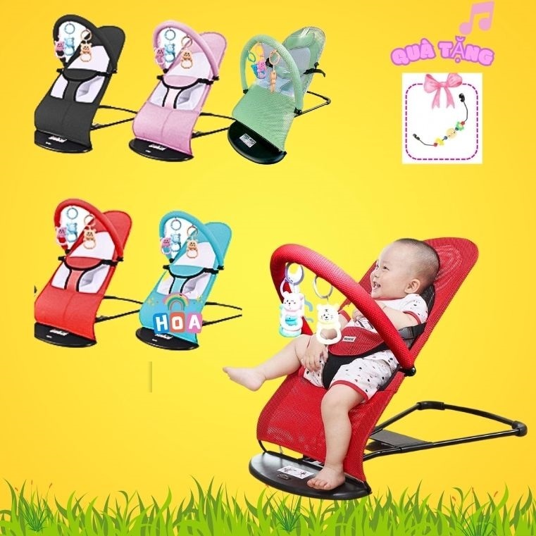 🌸𝑴𝒊𝒆̂̃𝒏 𝑺𝒊́𝒑🌸Ghế nhún chuẩn hãng ⚡có rung cho bé + Tặng thanh treo đồ chơi.