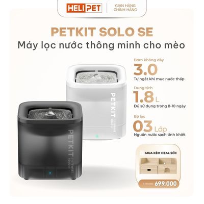 Máy Lọc Nước Cho Chó Mèo PETKIT Eversweet Solo SE sử dụng bơm không dây thế hệ 3.0 - HeLiPet