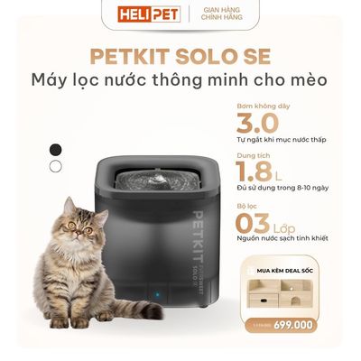 Máy lọc nước cho thú cưng PETKIT SOLO SE công nghệ bơm không dây an toàn điện