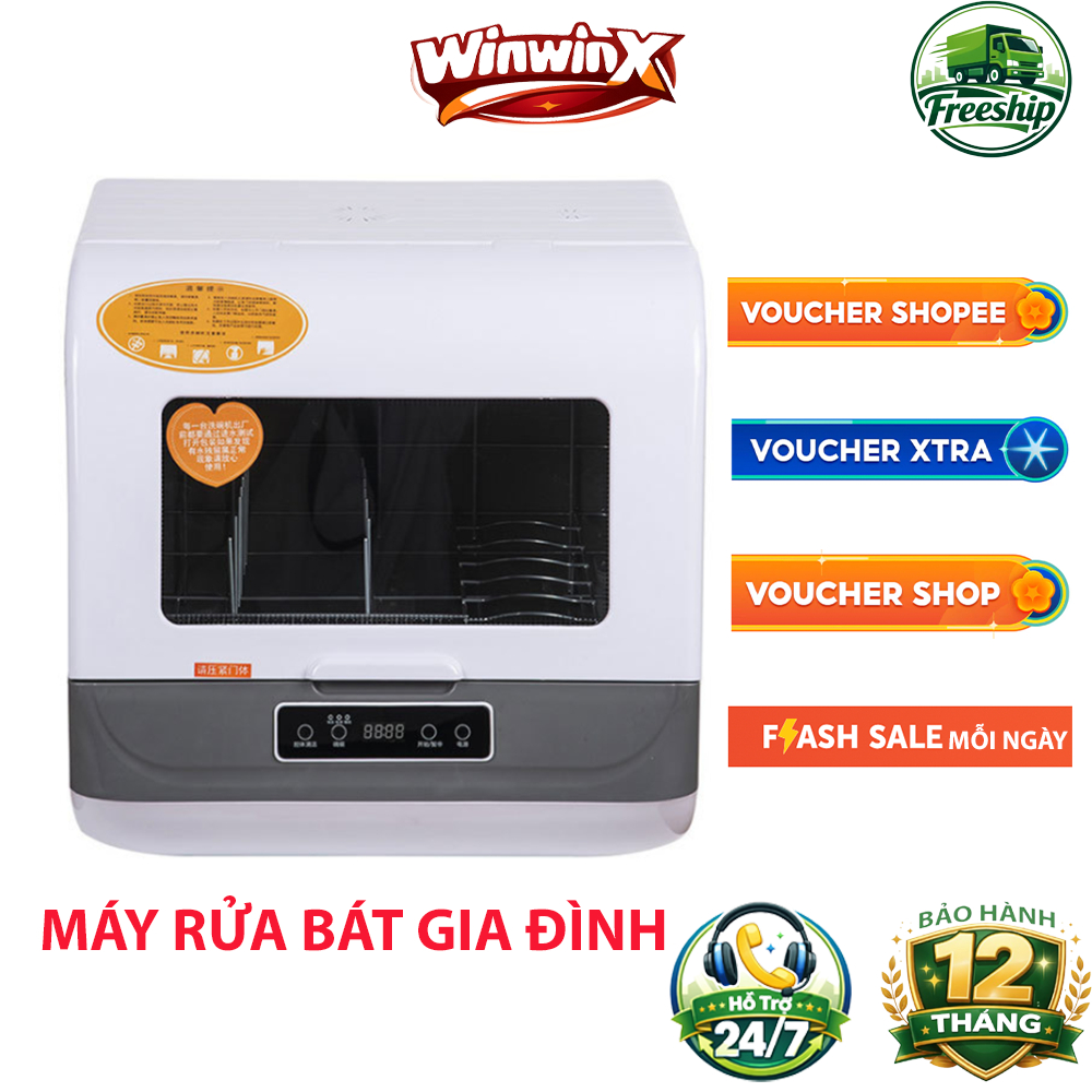 Máy rửa bát cao cấp công nghệ Nhật Bản phù hợp cho gia đình 4 người, máy rửa chén đĩa mini giá rẻ