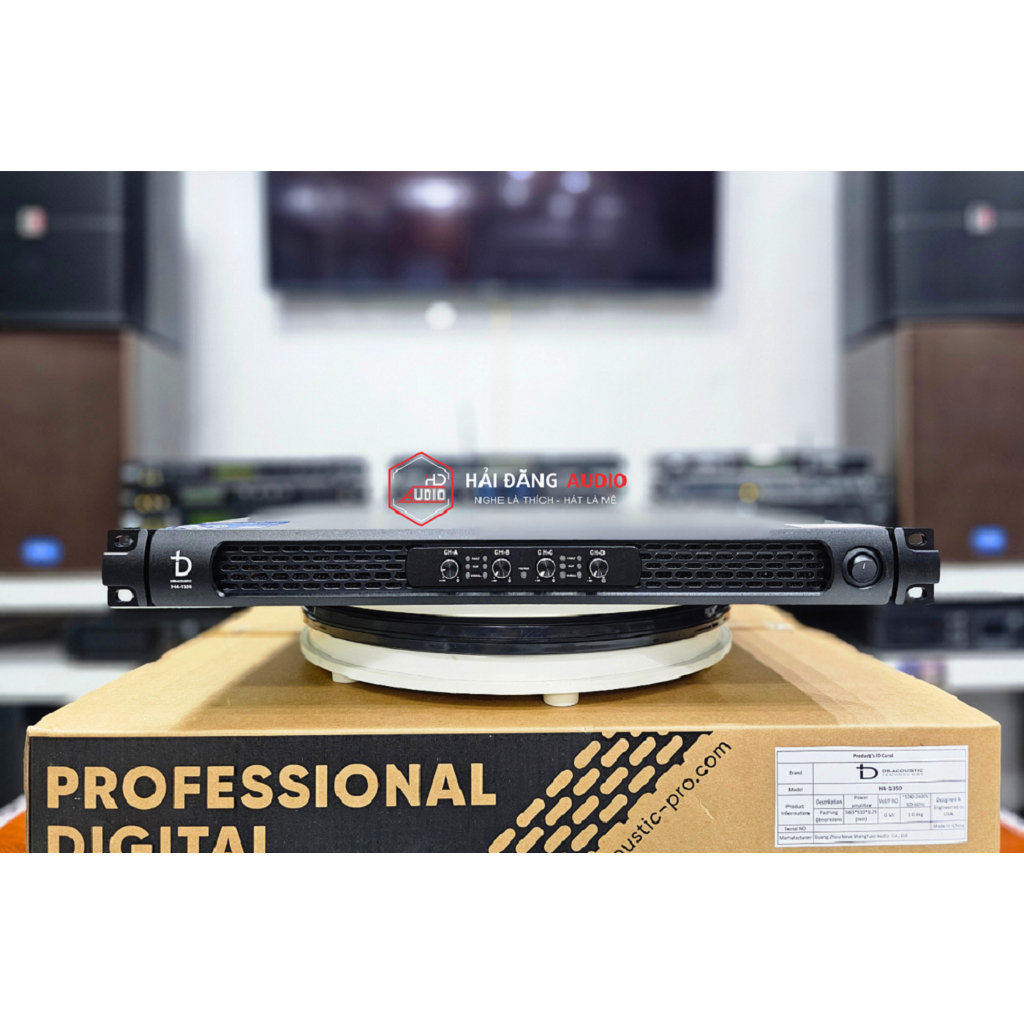 ( Siêu Xịn ) Đẩy 4 kênh DB acoustic H4-1350 Chính Hãng 1U Class D