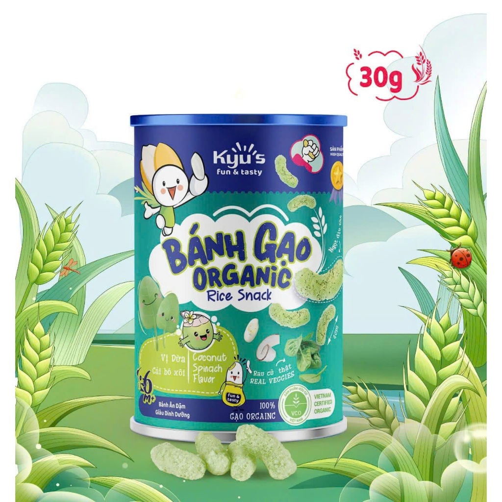 Bánh Gạo Organic nhiều vị cho bé từ 6th+ loại 30g