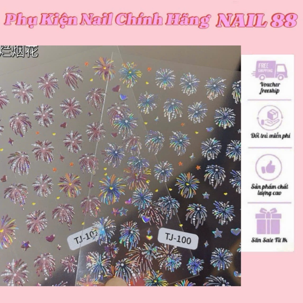 Stick 5d pháo hoa, stick lụa 5d pháo hoa nail88