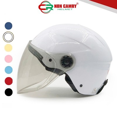 Mũ bảo hiểm nửa đầu có kính dài che cả mặt CAMRY G6 chính hãng thời trang cao cấp, size lớn 57-60 cm