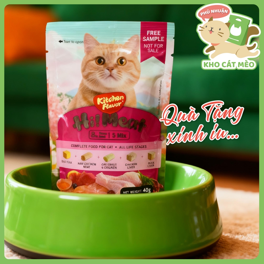 [HÀNG TẶNG KHÔNG BÁN] Hạt cho mèo Kitchen Flavor gói 40g