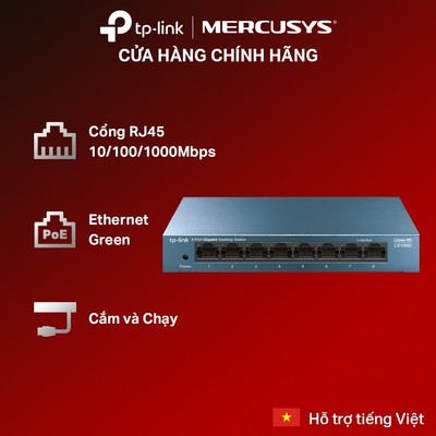Bộ Chia Mạng Switch Để Bàn TP-Link LS108G 8 Cổng 10/100/1000Mbps