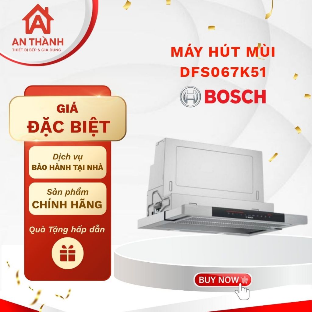 HÚT MÙI ÂM TỦ BOSCH DFS067K51 – SERIE 8 - Loại bỏ mùi nhanh chóng – Lắp âm tinh tế