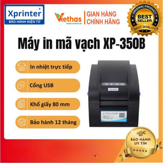 Máy in tem nhiệt Xprinter XP - 350B/XP-350BM in đơn hàng TMĐT, in mã vận đơn và tem mã vạch