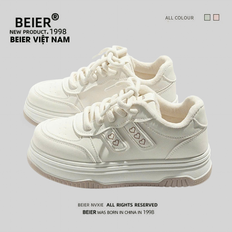 BEIER AUTH 100% Giày thể thao nữ beier giày sneaker beier ngôi sao xinh đẹp 2903