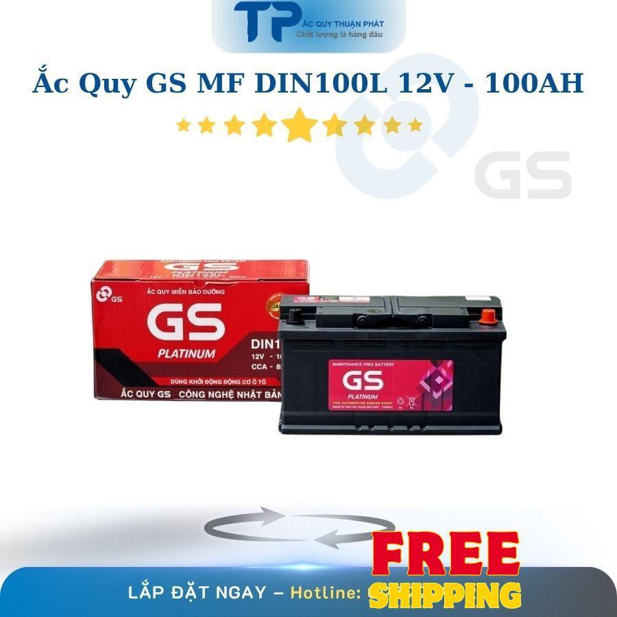 Ắc Quy GS MF DIN100L 12V-100AH cọc chìm chuyên dùng: Mercedes-Benz / BMW / Audi / Porsche / Volvo...