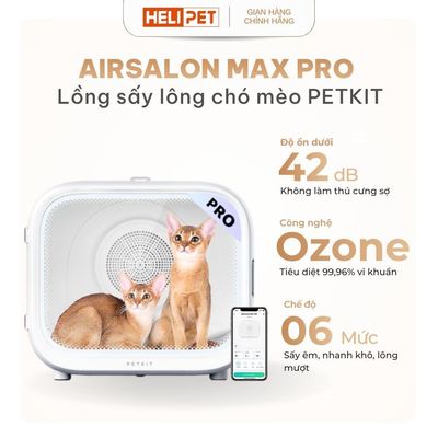 Máy Sấy, Lồng Sấy Lông Chó Mèo Petkit AirSalon Max Pro Ozone