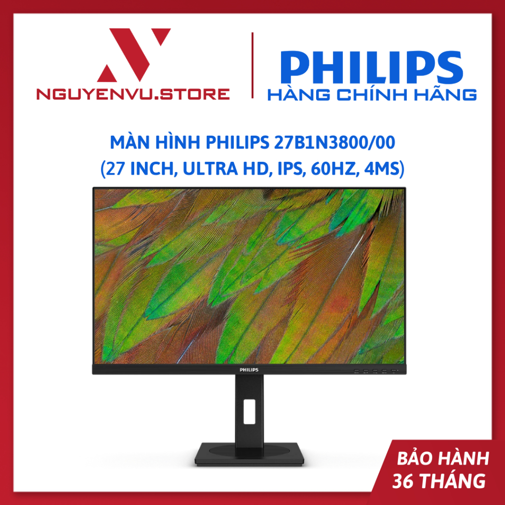 Màn hình Philips 27B1N3800/00 27 inch, Ultra HD, IPS, 60Hz, 4ms - Hàng chính hãng