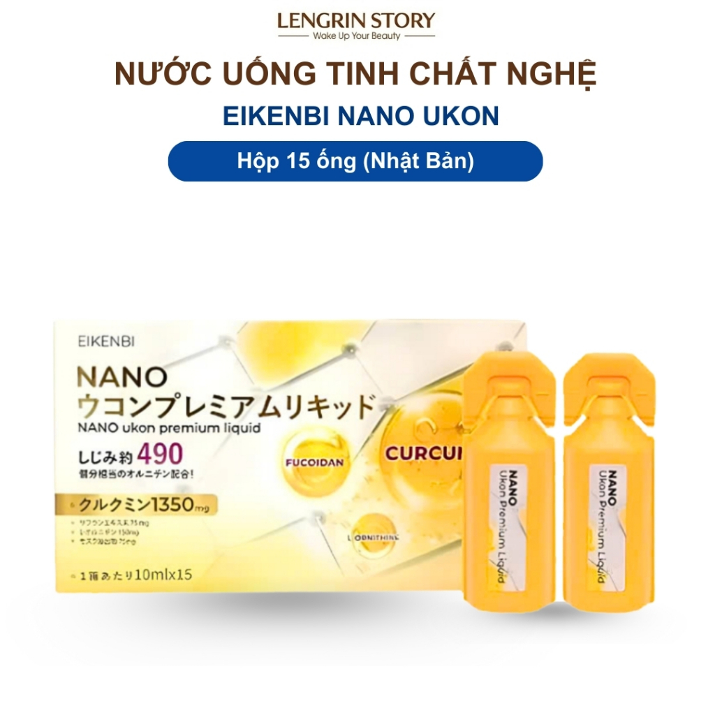 Nước Uống Tinh Chất Nghệ Eikenbi Nano Ukon – Hộp 15 Ống (Nhật Bản)