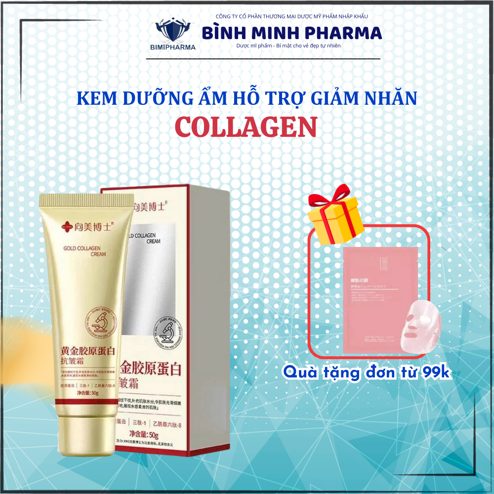 Kem Xoá Nếp Nhăn Gold Collagen - Kem Collagen Gold Cấp Ẩm Mờ Nhăn, Vết Chân Chim, Dưỡng Da Căng Bóng