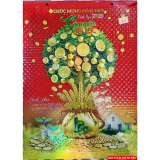 Lịch Lốc SIÊU ĐẠI 2026 25x35 và 29x41 CM (chỉ lốc rời - ruột lịch hoặc combo bìa treo + lịch)
