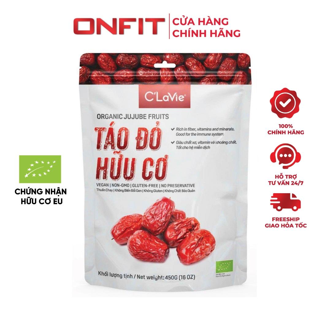 Táo Đỏ Hữu Cơ Hotan C'Lavie (450g) Quả To Đều Loại 1, Giàu Chất Xơ Dinh Dưỡng | ONFIT