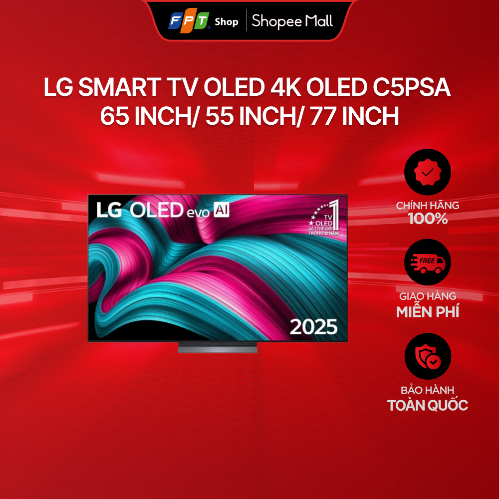 IB shop [Tặng thêm 1 năm bảo hành] LG Smart TV OLED 4K OLED65C5PSA 65 inch/ 55 inch/ 77 inch Giao nh