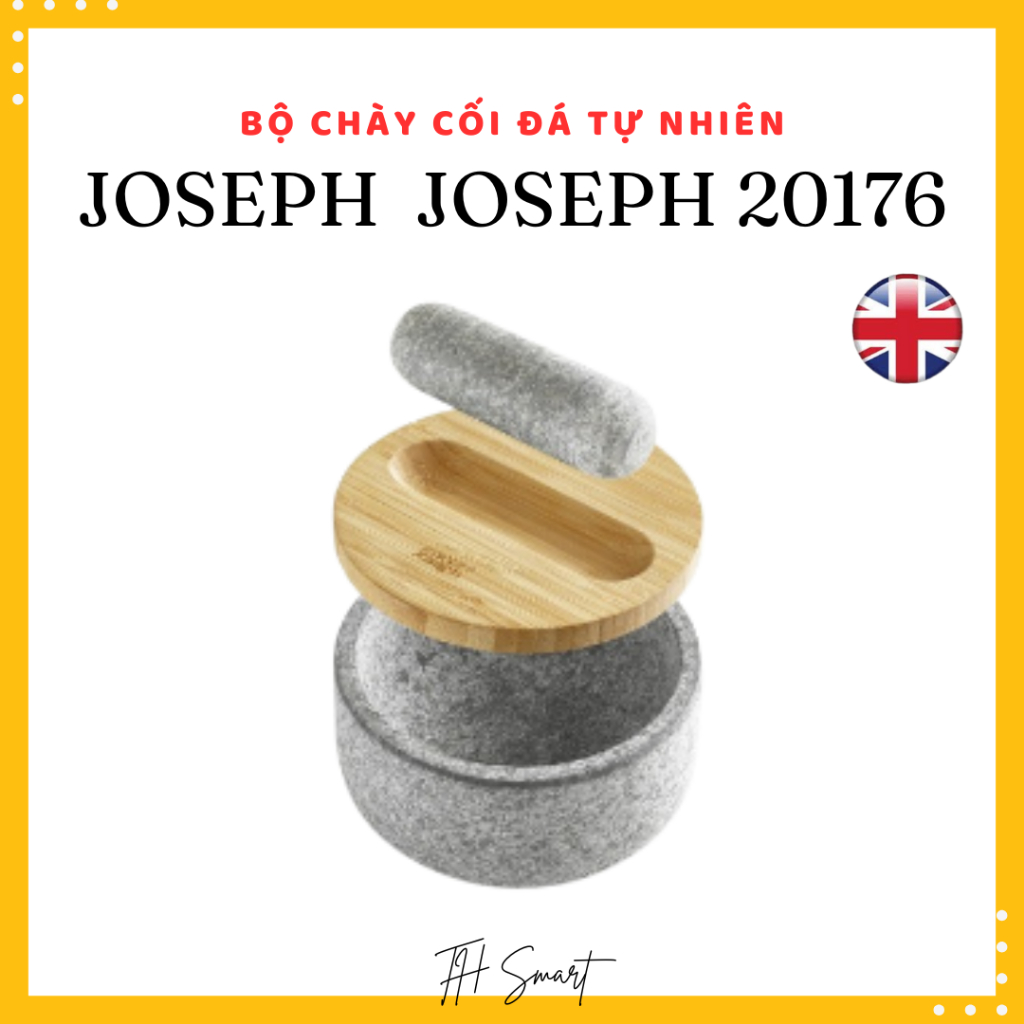 Bộ Chày Cối Đá Tự Nhiên JOSEPH JOSEPH 20176 Nắp Tre