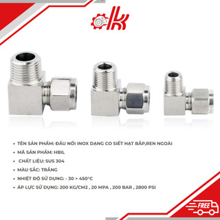 Cong ren ngoài siết hạt bắp inox