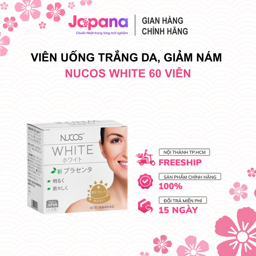 Viên uống trắng da, giảm nám Nucos White 60 viên