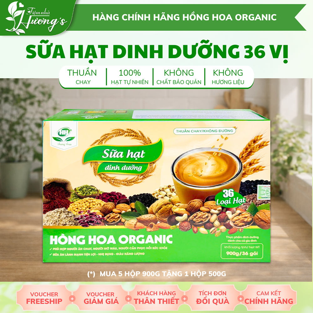 Sữa Hạt Hồng Hoa, Sữa Hạt Dinh Dưỡng 36 Vị, Sữa Hạt Dinh Dưỡng 41 Vị, Sữa Hạt Thuần Chay