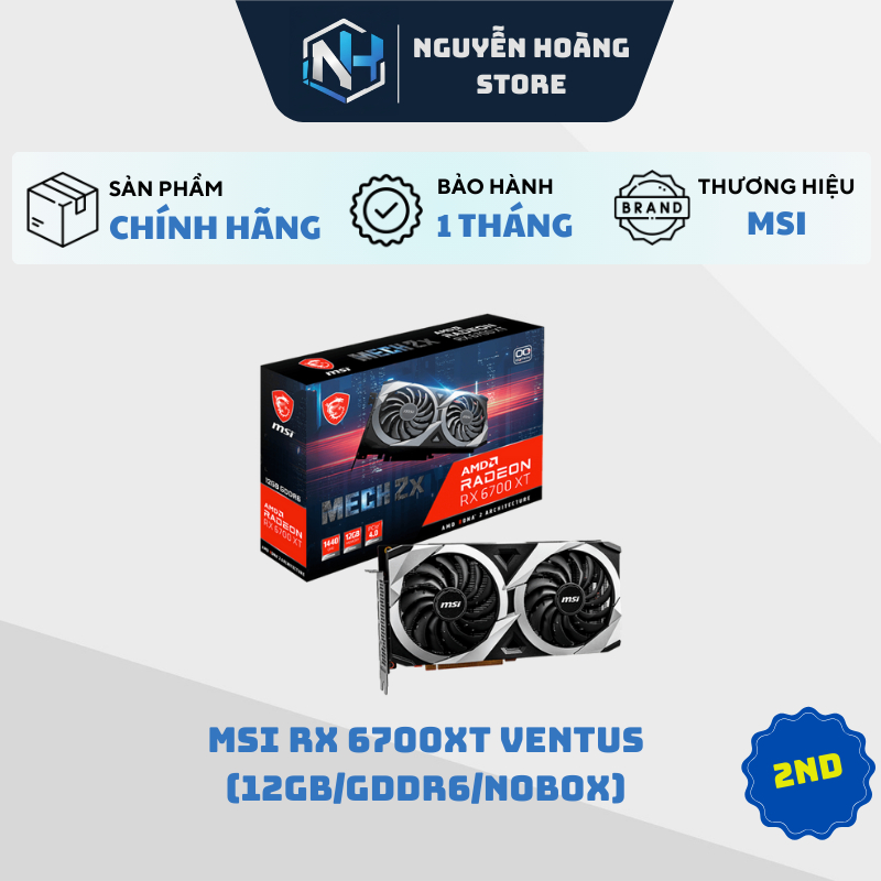 VGA card màn hình RX 6700xt MECH 12GB 2ND