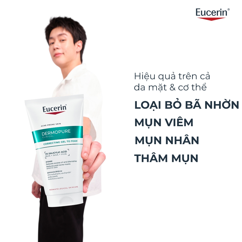 Gel rửa mặt cho da mụn Eucerin® DermoPure Clinical Correcting Gel To Foam 150ml | BigBuy360 - bigbuy360.vn