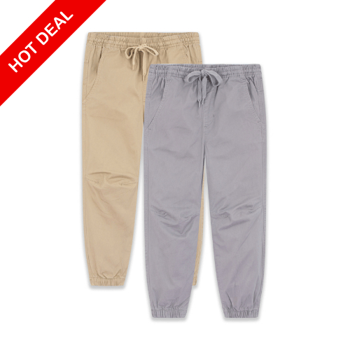 Quần dài trẻ em co dãn jogger kaki, quần kaki cho bé 3-14 tuổi DUVALL x CAMRI QJKDV