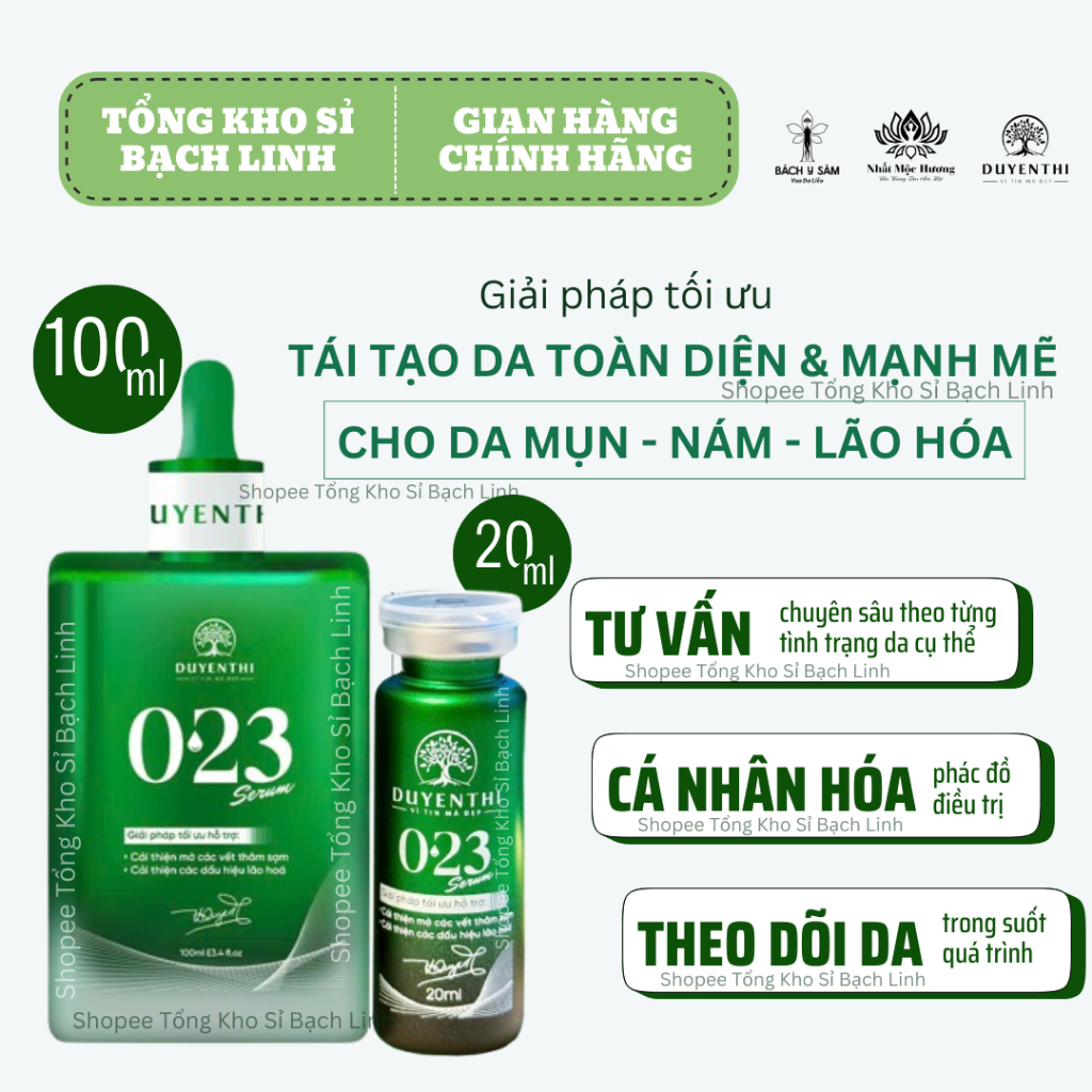 023 Duyên Thị - Serum Tái Tạo Toàn Diện Chuyên Mụn, Nám, Tàn Nhang - Mẫu Mới Của Bách Y Sâm 02 Plus
