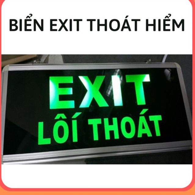 Đèn Exit Thoát Hiểm 2 mặt và 1 mặt, Đèn Led Dạ Quang, biến exit thoát hiểm giá rẻ,biển báo đèn dạ qu