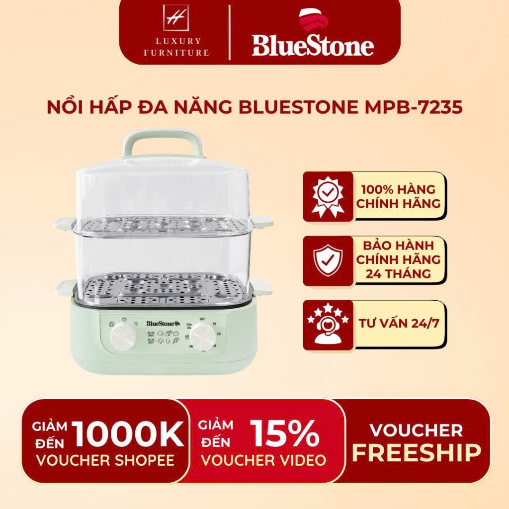 Nồi Lẩu Hấp Điện Đa Năng BlueStone MPB-7235 15 Lít 1500W
