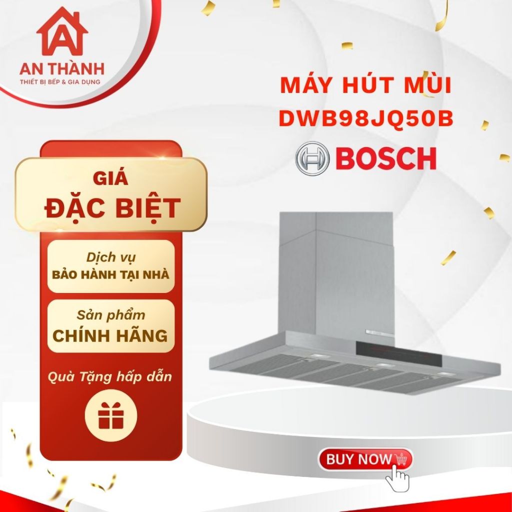 HÚT MÙI CHỮ T BOSCH DWB98JQ50B – SERIE 6 Thiết kế chữ T hiện đại – Loại bỏ mùi nhanh gọn