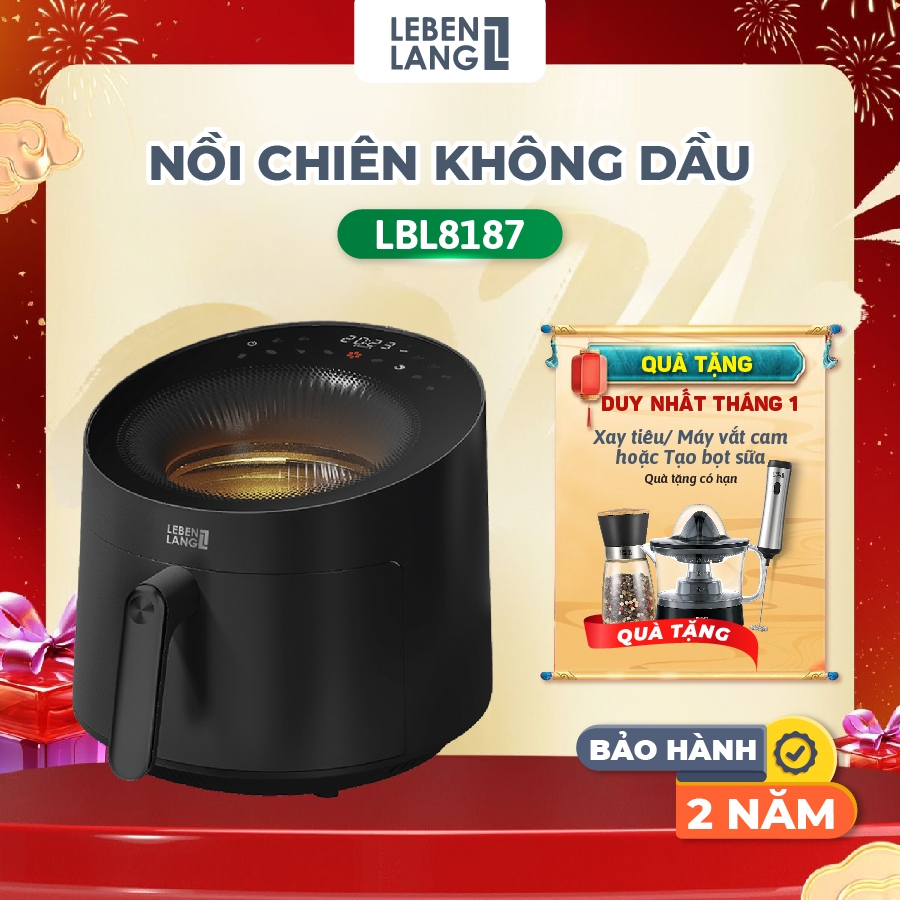 Nồi chiên không dầu Lebenlang LBL8187, dung tích 5L, công suất 1500W, bảo hành 2 năm chính hãng