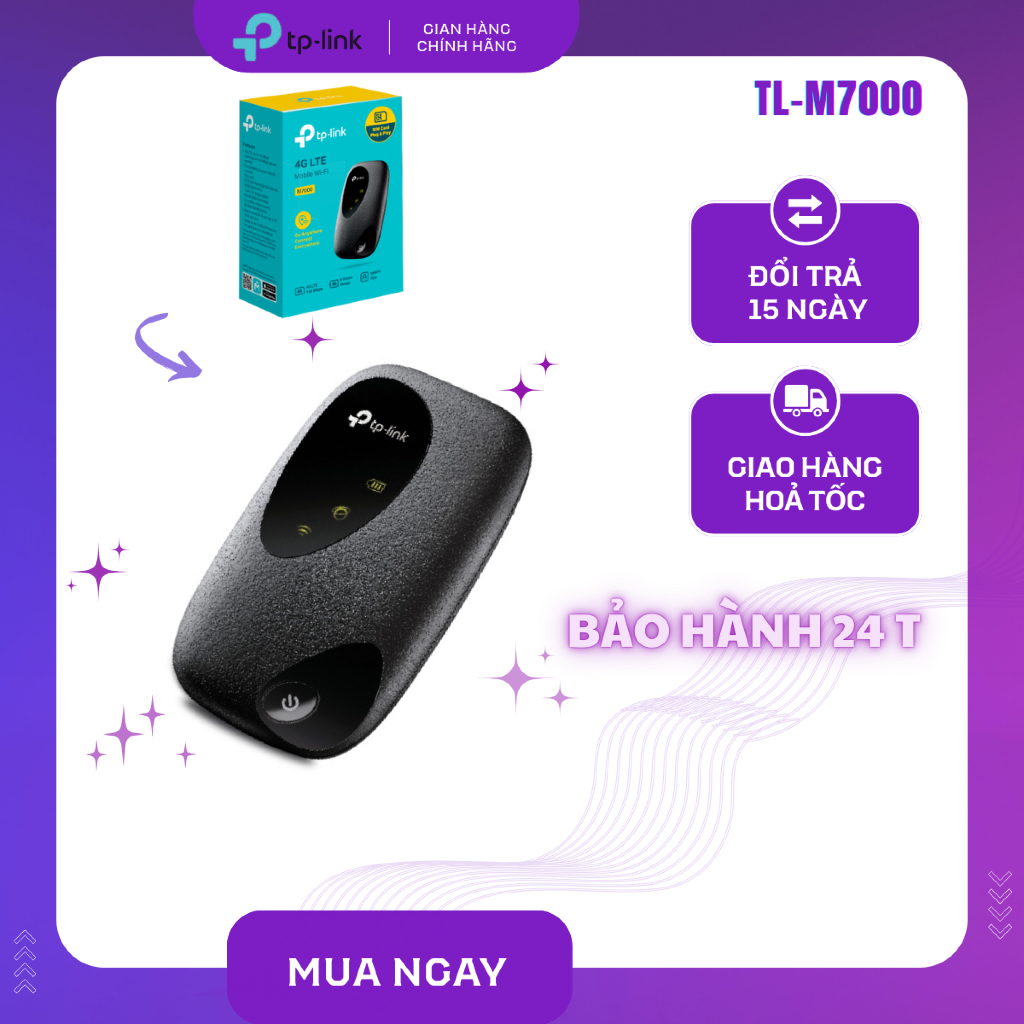 [Dùng Sim] Bộ Phát Wifi Di Động TP-Link M7000 / M7200 3G/4G LTE 150Mbps | Pin 8 Tiếng