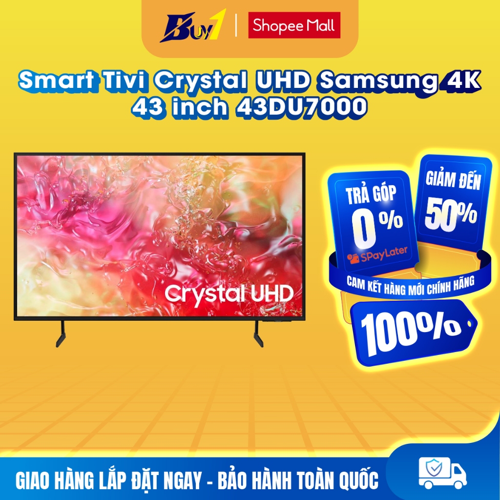 43DU7000 - Smart Tivi Crystal UHD Samsung 4K 43 inch UA43DU7000 - Hàng chính hãng
