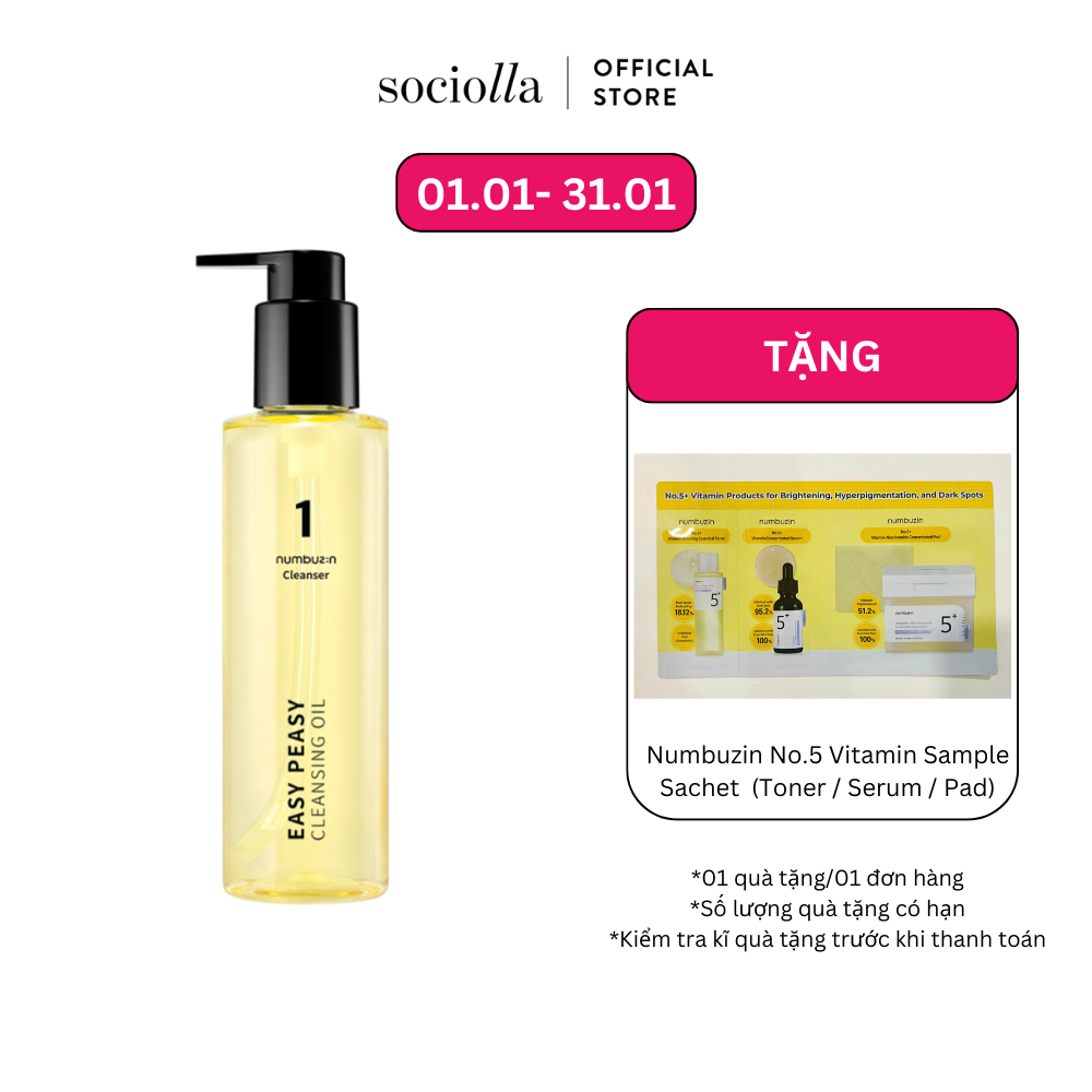 Dầu Tẩy Trang Numbuzin No.1 Easy Peasy Cleansing Oil
