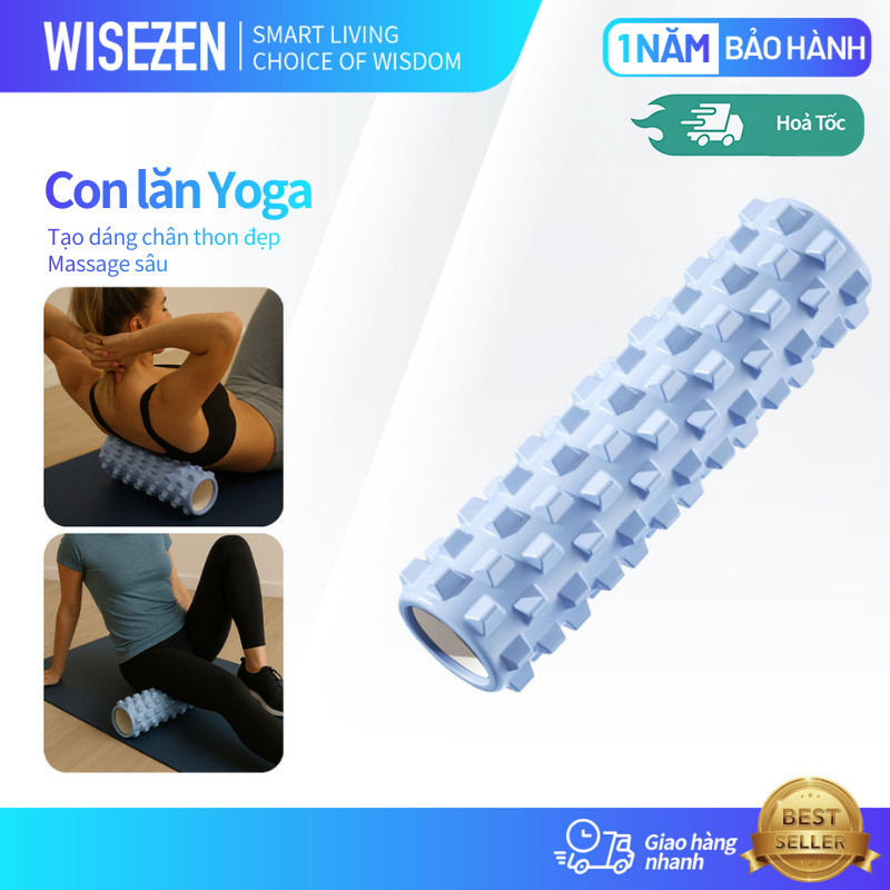 Con Lăn Massage Dãn Cơ Tập Gym Yoga Hàng Chuẩn Wisezen Foam Roller Giãn Cơ Sau Tập Tại Nhà Hàng Chín