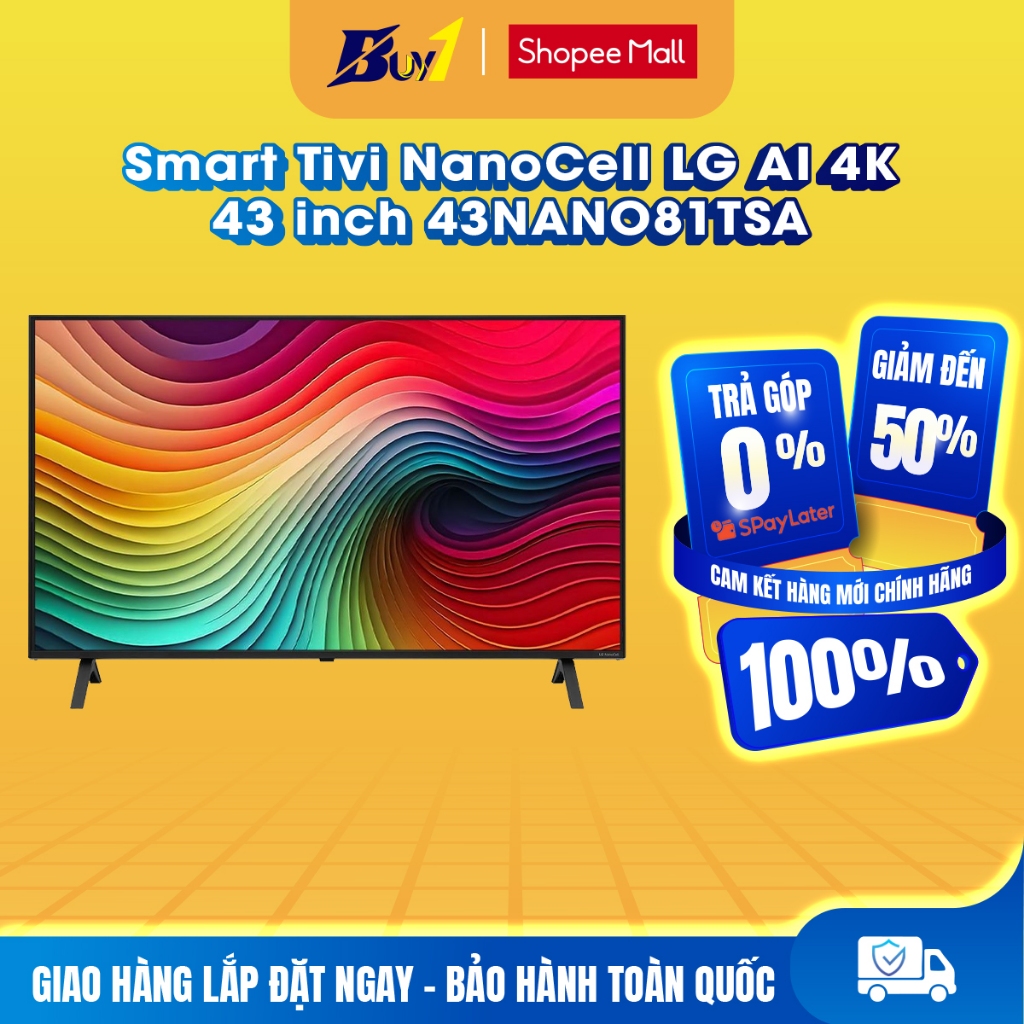 43NANO81TSA - Smart Tivi NanoCell LG AI 4K 43 inch 43NANO81TSA - Hàng chính hãng